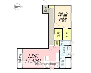 イーストヒルズ【1階】の間取り