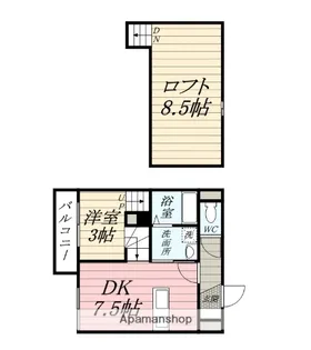 CUOREけやき通り【2階】の間取り