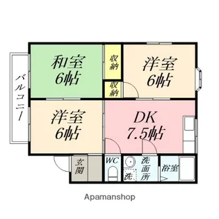 エクセルフラッツⅡ【1階】の間取り