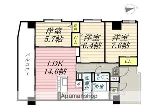 福富グリーンマンション【4階】の間取り