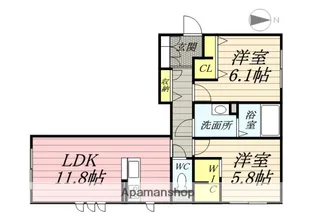 ブルーム津島福居【1階】の間取り