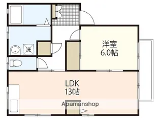 フローラル東岡山B【2階】の間取り