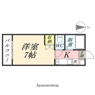 1Rの間取り画像