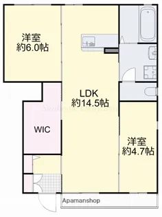 クレセオ西長瀬【1階】の間取り