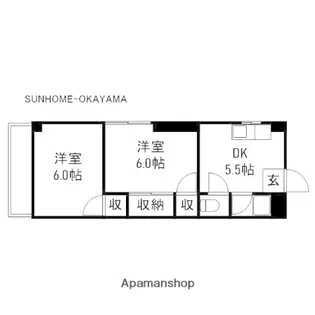 ミサオヤマビル【301号室】の間取り
