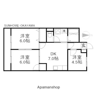虫明ビル【3階】の間取り