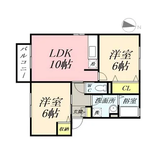 グリーンコート B棟【2階】の間取り