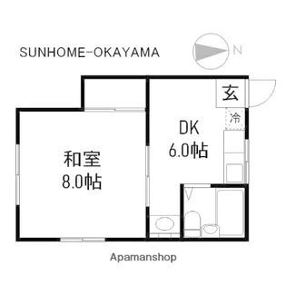 パーパス山田【201号室】の間取り