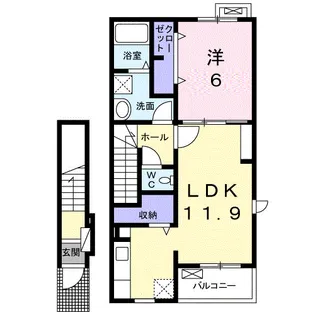 アイコート2【2階】の間取り