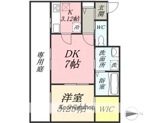 イーストヒルズ【102号室】の間取り