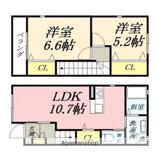 CASA UN.FLEUR【1階】の間取り