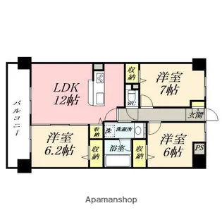 フィール野田公園【7階】の間取り