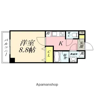 THE MODERN 表町【4階】の間取り
