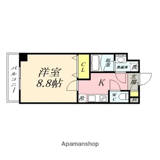 THE MODERN 表町【7階】の間取り