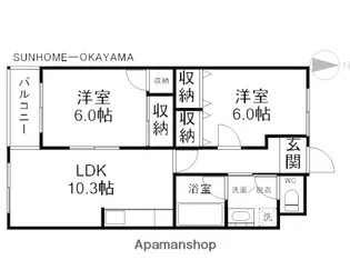 ガレリア21 Ⅱ【3階】の間取り