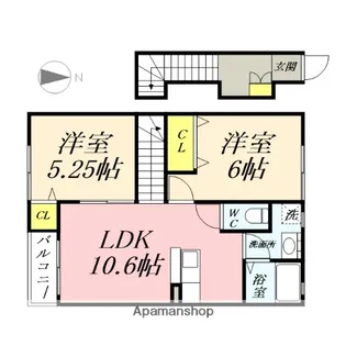 フォレスト平野A(東)棟【2階】の間取り