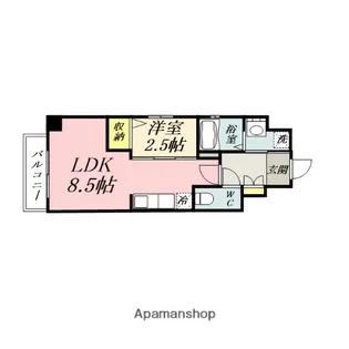 月光 千日前【4階】の間取り