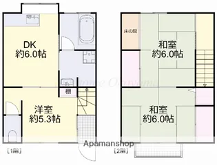 コーポ槇尾 西【2号室】の間取り