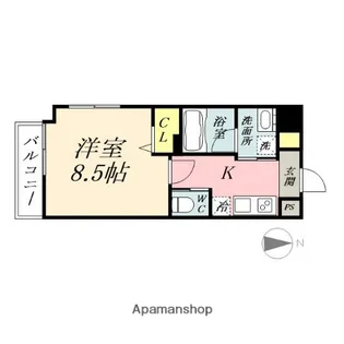 グランスクエア岡山駅西【507号室】の間取り