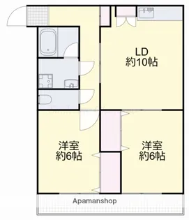 成広伊田コーポ【2階】の間取り