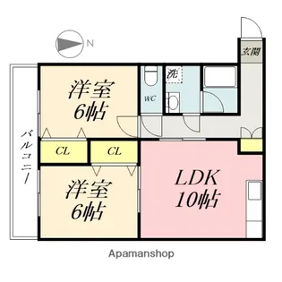 成広伊田コーポ【1階】の間取り