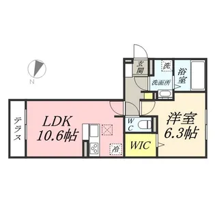 フリージア B棟【1階】の間取り