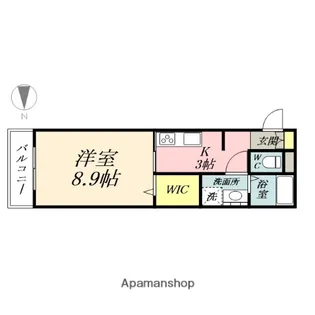 ヴァンヴェール京山【1階】の間取り