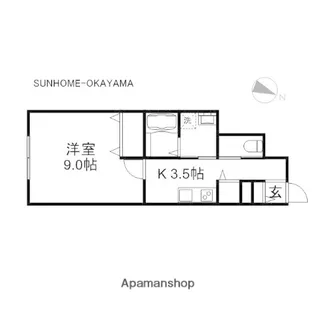 サンシャイン瀬戸【1階】の間取り