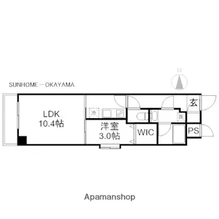 カーサとぎや町【2階】の間取り