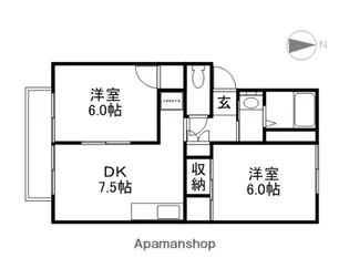 ステラマリス田中B棟【2階】の間取り