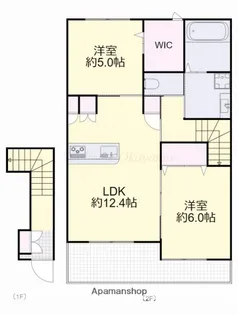 グランソレイユ浜【2階】の間取り