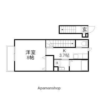 CREAVILLE【202号室】の間取り