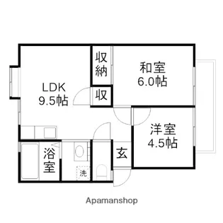 ハイツ鳥越 B【202号室】の間取り