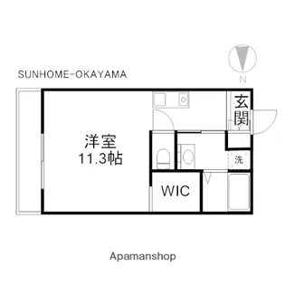 1Rの間取り画像