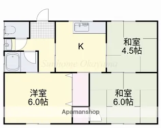 サンクスファミリー(6−24)【1号室】の間取り