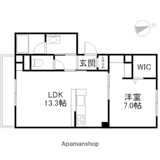 LITTLE WING【3階】の間取り