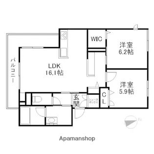 LITTLE WING【2階】の間取り