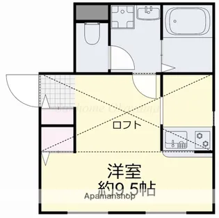 メゾン佛欄西 B棟【204号室】の間取り