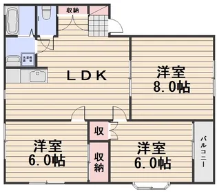 サンハイツ西高崎Ⅳ棟【202号室】の間取り