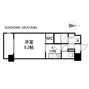 セントラルアヴェニュー下石井【2階】の間取り