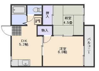 コーポハピネス A棟【103号室】の間取り