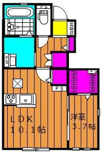 ルノワールC棟【1階】の間取り