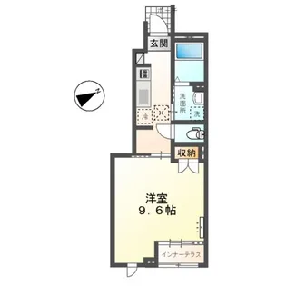 プラッツ・ユーたかまつ【101号室】の間取り