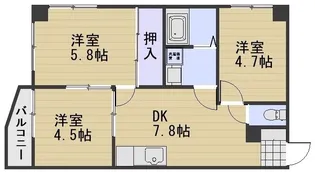 リレイズ広瀬【4階】の間取り