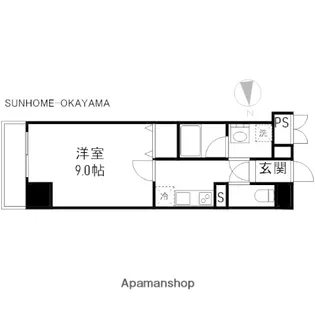 THE MODERN 岡山駅前【11階】の間取り