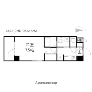 S−RESIDENCE表町【14階】の間取り
