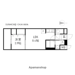S−RESIDENCE表町【14階】の間取り