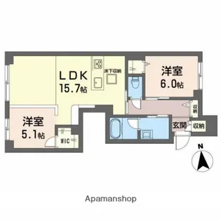 Grace北長瀬(グレイス北長瀬)【1階】の間取り