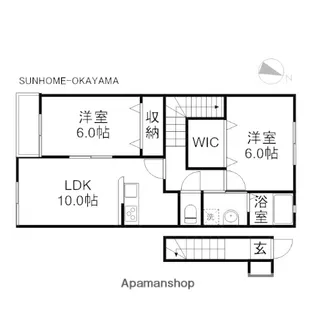フォレスト備前原B(西)棟【2階】の間取り
