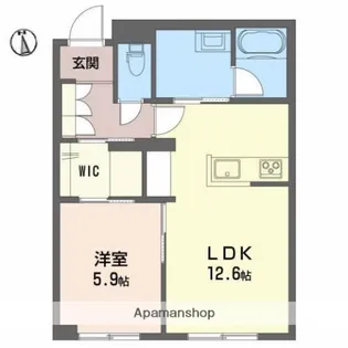 ファインメゾン福富【1階】の間取り